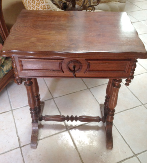 french antique sewing work box